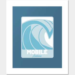 Mobile Beach Alabama - Atlantic Ocean AL Crashing Wave Posters and Art